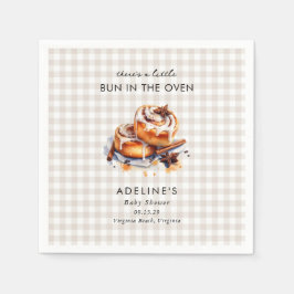 There's a Little Bun in the Oven Baby Shower Serviette