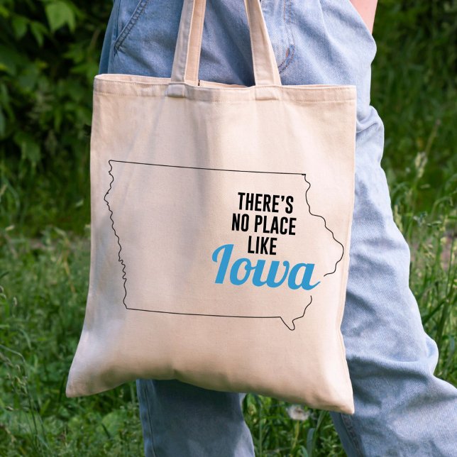 There's No Place Like Iowa, Tote Bag, Mom Gift Tragetasche (Von Creator hochgeladen)