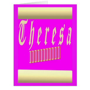 THERESA BEZEICHNEN GOLD UND PINKGRAFIKEN