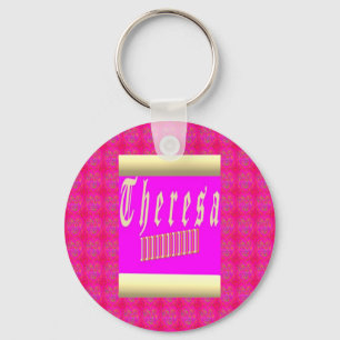 Theresa Design schockiert Rosa und Gold Schlüsselanhänger