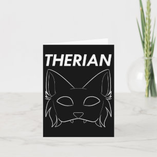 Therian Furry Animal Mask Wolf Cat Dog Karte
