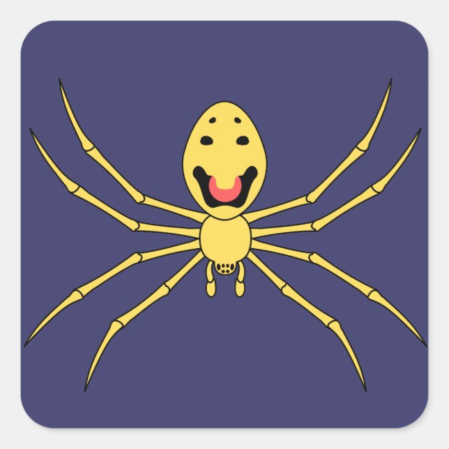 Theridion grallator AKA Happy Face Spider Quadratischer Aufkleber (Vorderseite)