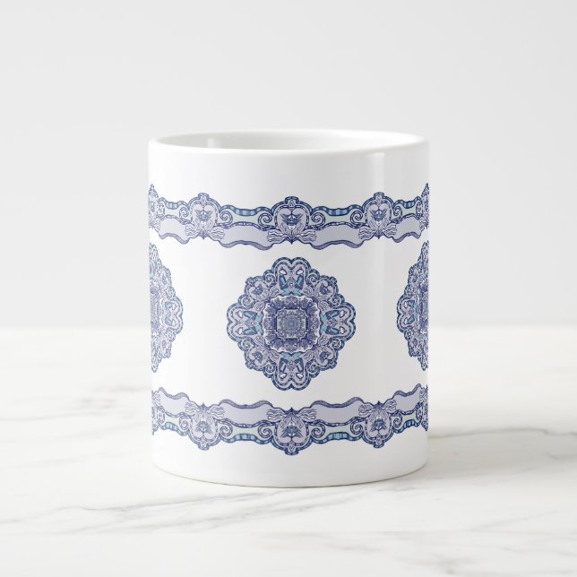 Thermal Tumbler blue China inspiriert Jumbo-Tasse (Vorderseite)