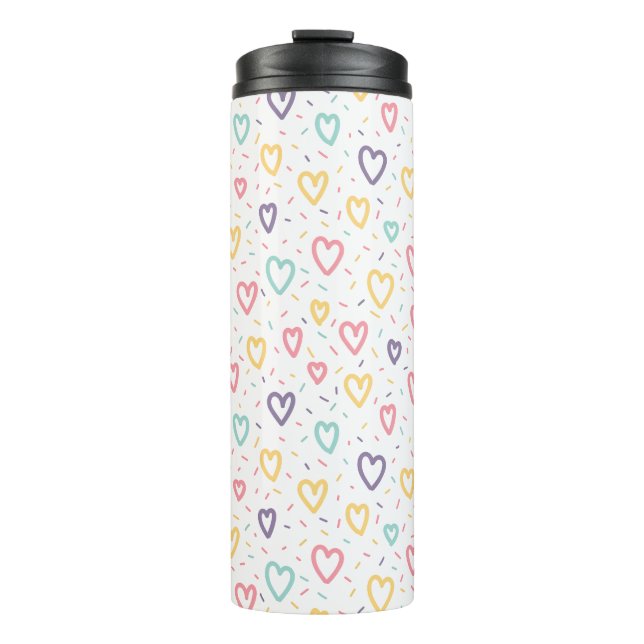 Thermal Tumbler Colorful Hearts Thermosbecher (Vorderseite)