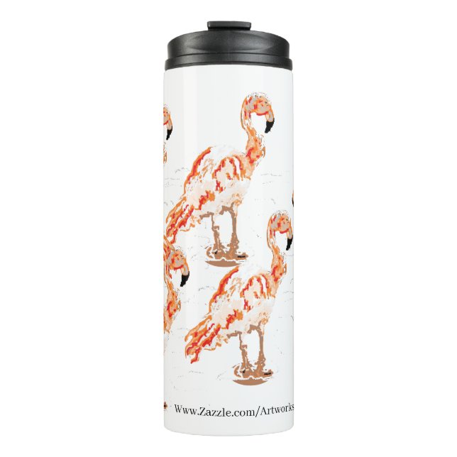 Thermal Tumbler : Flamingo's Thermosbecher (Vorderseite)