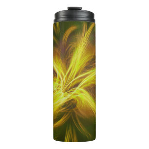Thermal Tumbler Fraktal Blume Gelbe Palette Thermosbecher