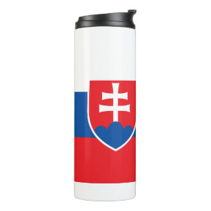 Thermal Tumbler mit der Flagge der Slowakei Thermosbecher