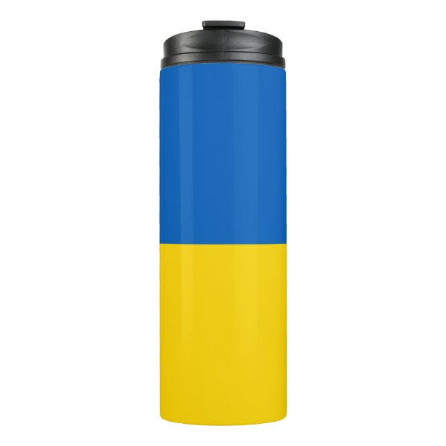 Thermal Tumbler mit der Flagge der Ukraine Thermosbecher (Vorderseite)