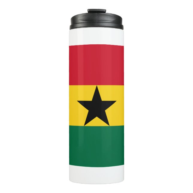 Thermal Tumbler mit der Flagge Ghanas Thermosbecher (Vorderseite)