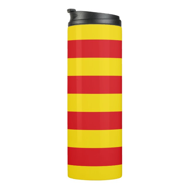 Thermal Tumbler mit der Flagge Kataloniens Thermosbecher (Nach rechts gedreht)