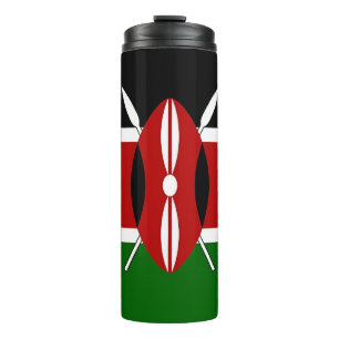 Thermal Tumbler mit der Flagge Kenias Thermosbecher