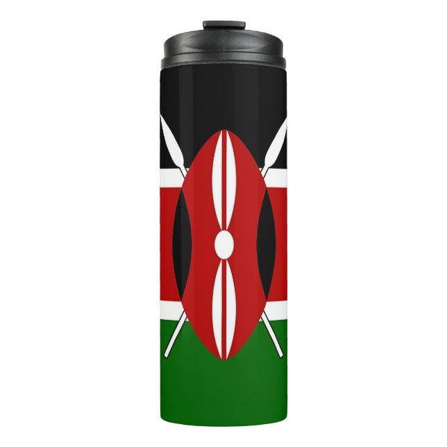 Thermal Tumbler mit der Flagge Kenias Thermosbecher (Vorderseite)