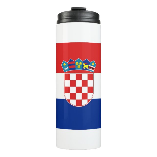Thermal Tumbler mit der Flagge Kroatiens Thermosbecher (Vorderseite)