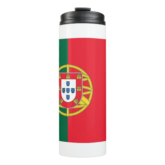 Thermal Tumbler mit der Flagge Portugals Thermosbecher (Vorderseite)