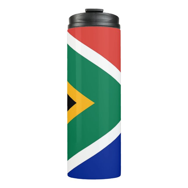 Thermal Tumbler mit der Flagge Südafrikas Thermosbecher (Vorderseite)