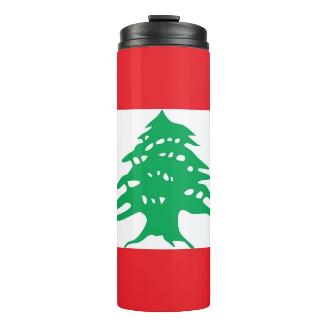 Thermal Tumbler mit Flagge des Libanon Thermosbecher (Vorderseite)