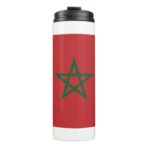 Thermal Tumbler mit marokkanischer Flagge Thermosbecher