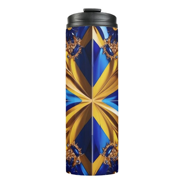 Thermal Tumbler mit Schweden Farben Thermosbecher (Vorderseite)