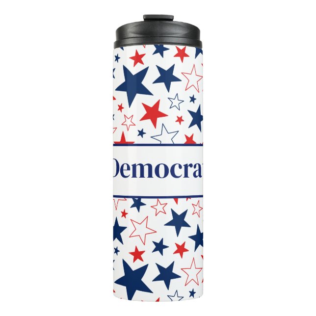 Thermal Tumbler Patriotic Stars Demokrat Thermosbecher (Vorderseite)