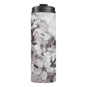 Thermal Tumbler sour Kirschbaum schwarz und weiß Thermosbecher