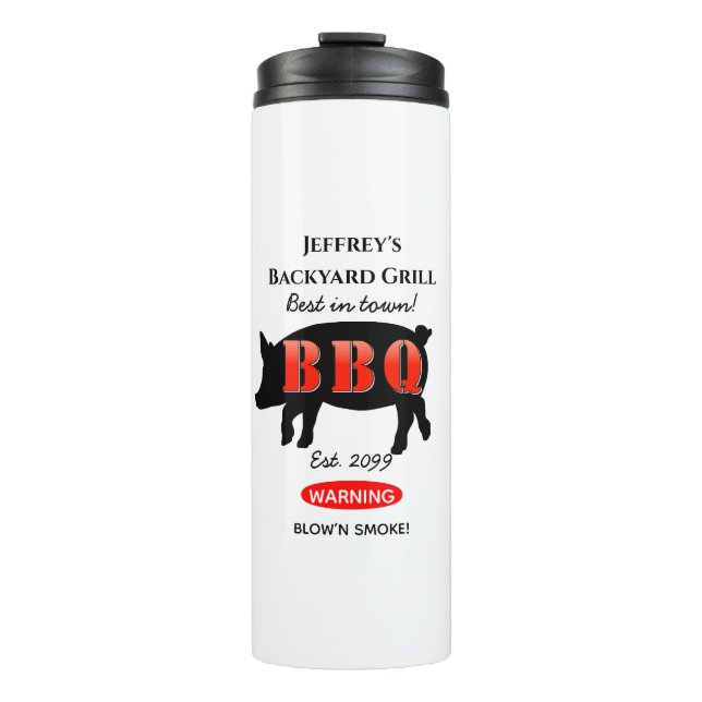 Thermal Tumbler Tasse für seine GRILLEN im Hinterh (Vorderseite)