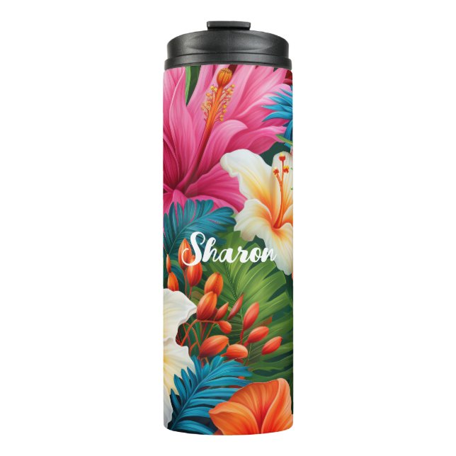 Thermal Tumbler/tropicalblumen Thermosbecher (Vorderseite)