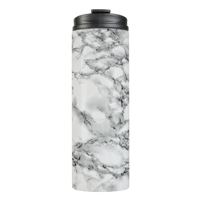 Thermal Tumbler, weißer Marmorstein Thermosbecher (Vorderseite)