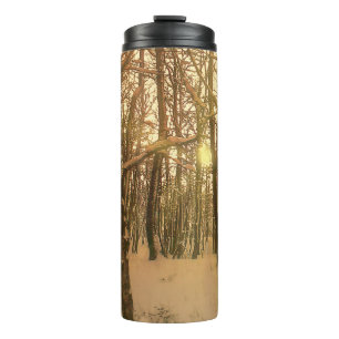 Thermal Tumbler Winterwald Schnee und Licht Thermosbecher
