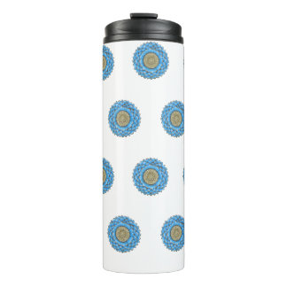 Thermal Tumbler with hand- drawn mandala design Thermosbecher