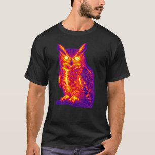 Thermale Eulen-Wärmebild-Kunst T-Shirt