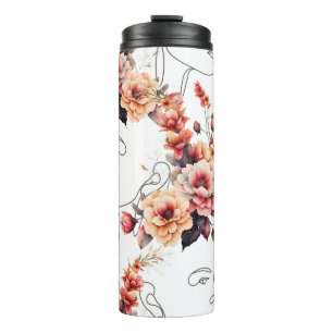 THERMALKUCHERGESCHWINDIGKEIT IN FLORALDRUCKEN THERMOSBECHER