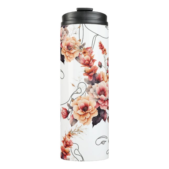 THERMALKUCHERGESCHWINDIGKEIT IN FLORALDRUCKEN THERMOSBECHER (Vorderseite)