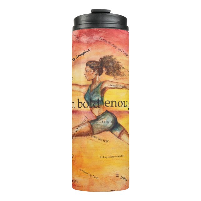 Thermaltumbler "I Bin Bold genug" Thermosbecher (Vorderseite)