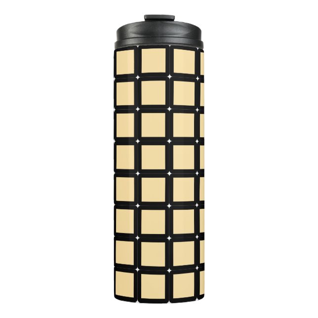 Thermaltumbler im Grid-Muster Thermosbecher (Vorderseite)