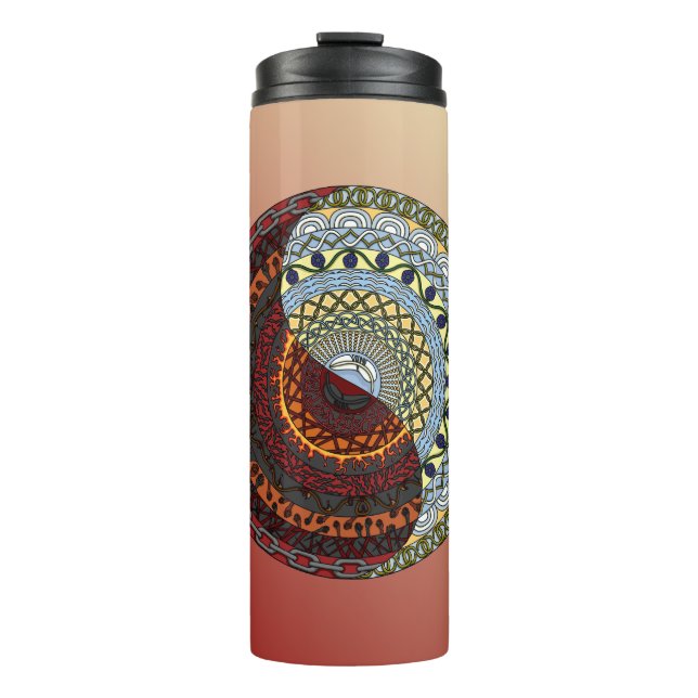 Thermaltumbler im Himmel Thermosbecher (Vorderseite)