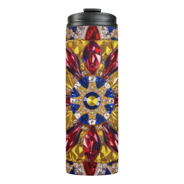 Thermaltumbler mit kolumbianischen Farben Thermosbecher (Vorderseite)