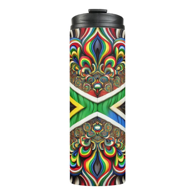 Thermaltumbler mit südafrikanischen Farben Thermosbecher (Vorderseite)