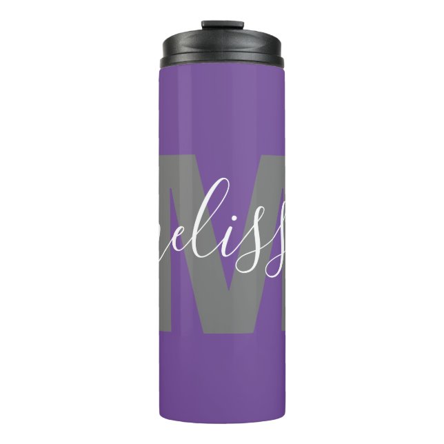 Thermaltumbler personalisiert Monogramm Thermosbecher (Vorderseite)