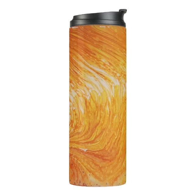 Thermische Tasse - Kräuselungen des Gelbs (Nach links gedreht)