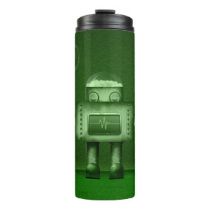 Thermische Trommel - Schlaf-Roboter - Grün Thermosbecher