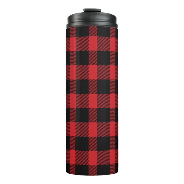 Thermische Tumbler Buffalo Karierte Print Thermosbecher (Vorderseite)