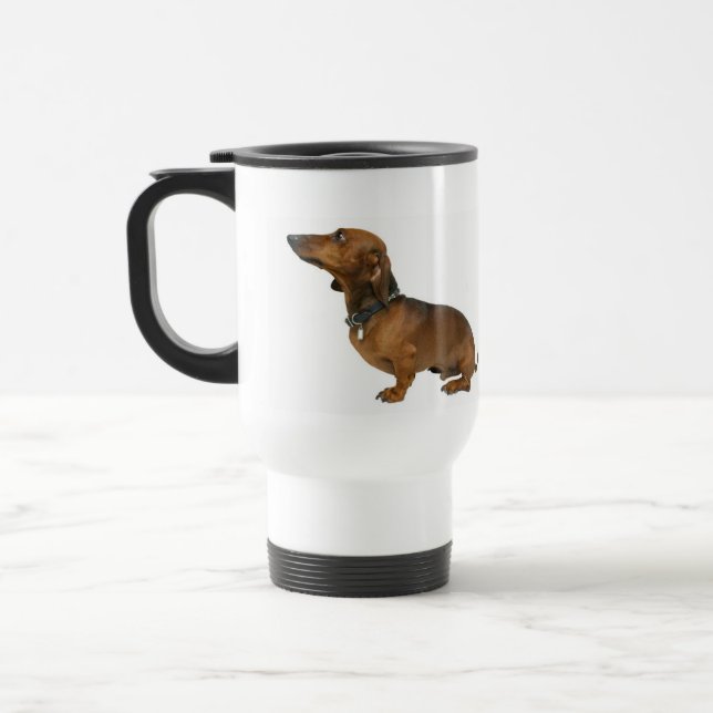 Thermischer Becher daschund Reisebecher (Links)