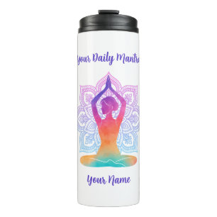Thermobecher mit Namen und Mantra Thermosbecher