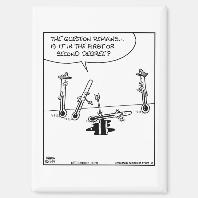 Thermometer Murder 1st or 2nd degree Magnet (Vorderseite)