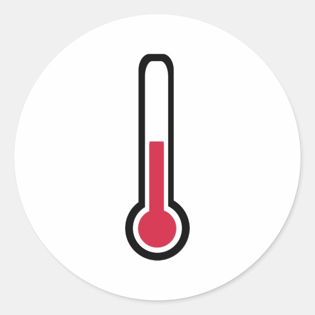 Thermometer Runder Aufkleber (Vorderseite)