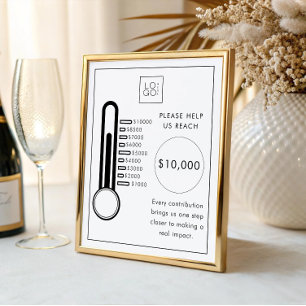 Thermometer-Spendenaktions-Spendenziel-Tracker-Sch Poster