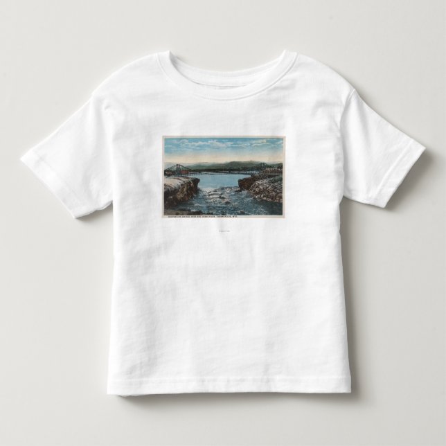 Thermopolis, WY - Ansicht der Brücke über Big Horn Kleinkind T-shirt (Vorderseite)