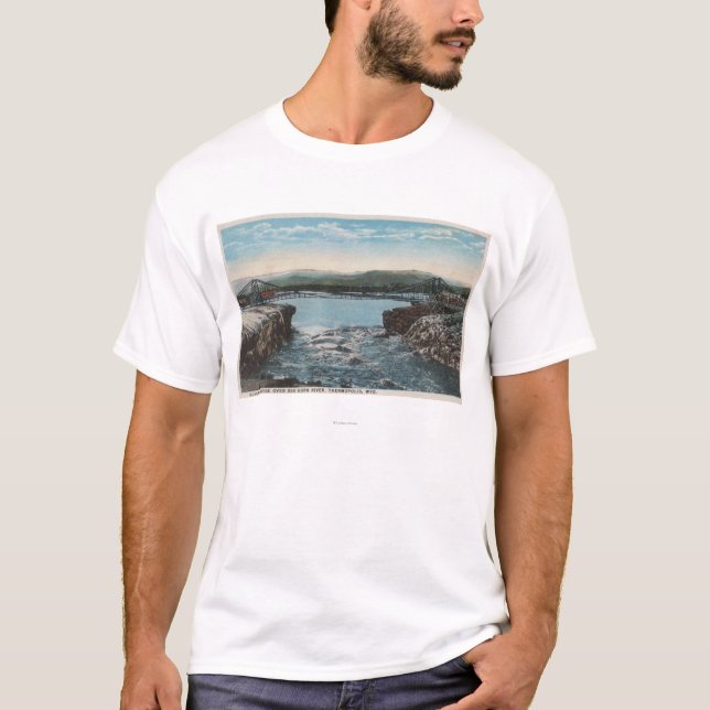 Thermopolis, WY - Ansicht der Brücke über Big Horn T-Shirt (Vorderseite)