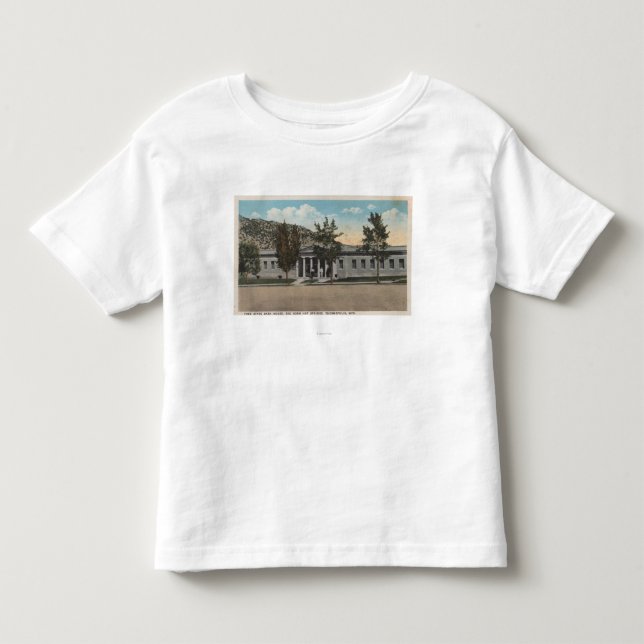 Thermopolis, WY - Ansicht des Big Horn-Bad-Hauses Kleinkind T-shirt (Vorderseite)