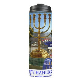Thermosbecher. Happy Hanukkah, Löwe Thermosbecher